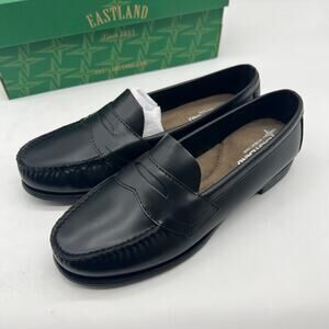 Eastland Classic II Black Leather Penny Loafers Shoes Size 7.5